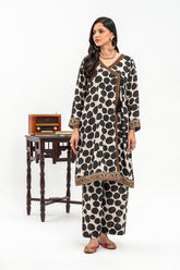 2-PC Printed Raw-Silk Shirt with Trouser CNP-3-242